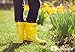 OAKI Toddler Rain Boots - Perfect Kids Rain Boots for Any Weather - Durable Rubber Baby Rain Boots Keep Little Feet Dry, Lightweight Waterproof with Easy-on Handle, Yellow & Black, 7T Toddler