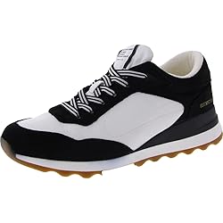 Anne Klein Women's Runner Sneaker, Black/White, 5.5 M