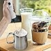 KUWAN Electric Milk Frother Rechargeable Handheld Wand Coffee Mixer for Latte Hot Milk Eggbeater with Charging Cable