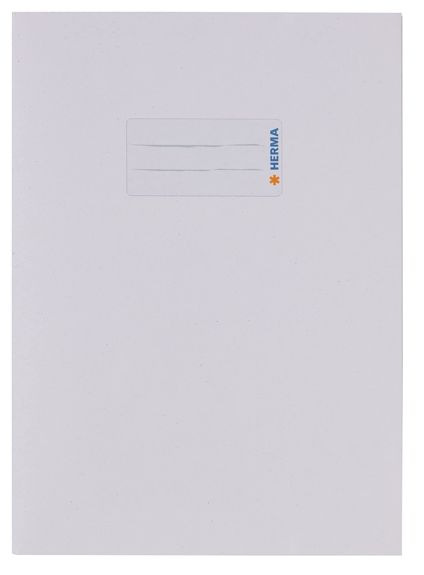 HERMA Paper Exercise Book Cover A5, with inscription field, made of 100% recycled paper, slip on cover jackets for school, white