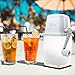 Tilevo Manual Ice Crusher Stainless Steel Blade Crushes Ice to Your Desired Size Non-Slip Easy to Use Portable Hand Crank Ice Crushers