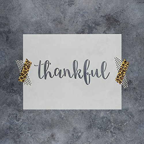 Thankful Stencil Template - Reusable Stencil with Multiple Sizes Available