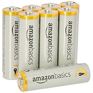 AmazonBasics AA Performance Alkaline Non-Rechargeable Batteries (8-Pack) – Packaging May Vary