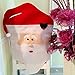 GIM Christmas Decor Kitchen Chair Slip Covers Red Adorable Featuring Mr & Mrs Santa Claus for Holiday Party Festival Halloween Kitchen Dining Room Chairs (Set of 2)
