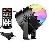 Deep Dream Crystal Ball Party Light Disco Ball Strobe Lighting Rotating Lamp 5W RGBWP LED Sound Activated DJ Karaoke Stage Lights Kids Birthday Gift For Men Home Party Supplies