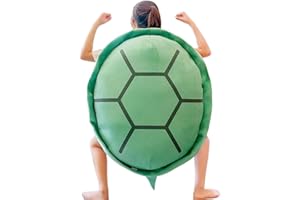 BXEBUI 40 Inch Wearable Turtle Shell Pillows Weighted Stuffed Animal Costume Plush Toy Funny Dress Up, Gift for Kids Adults