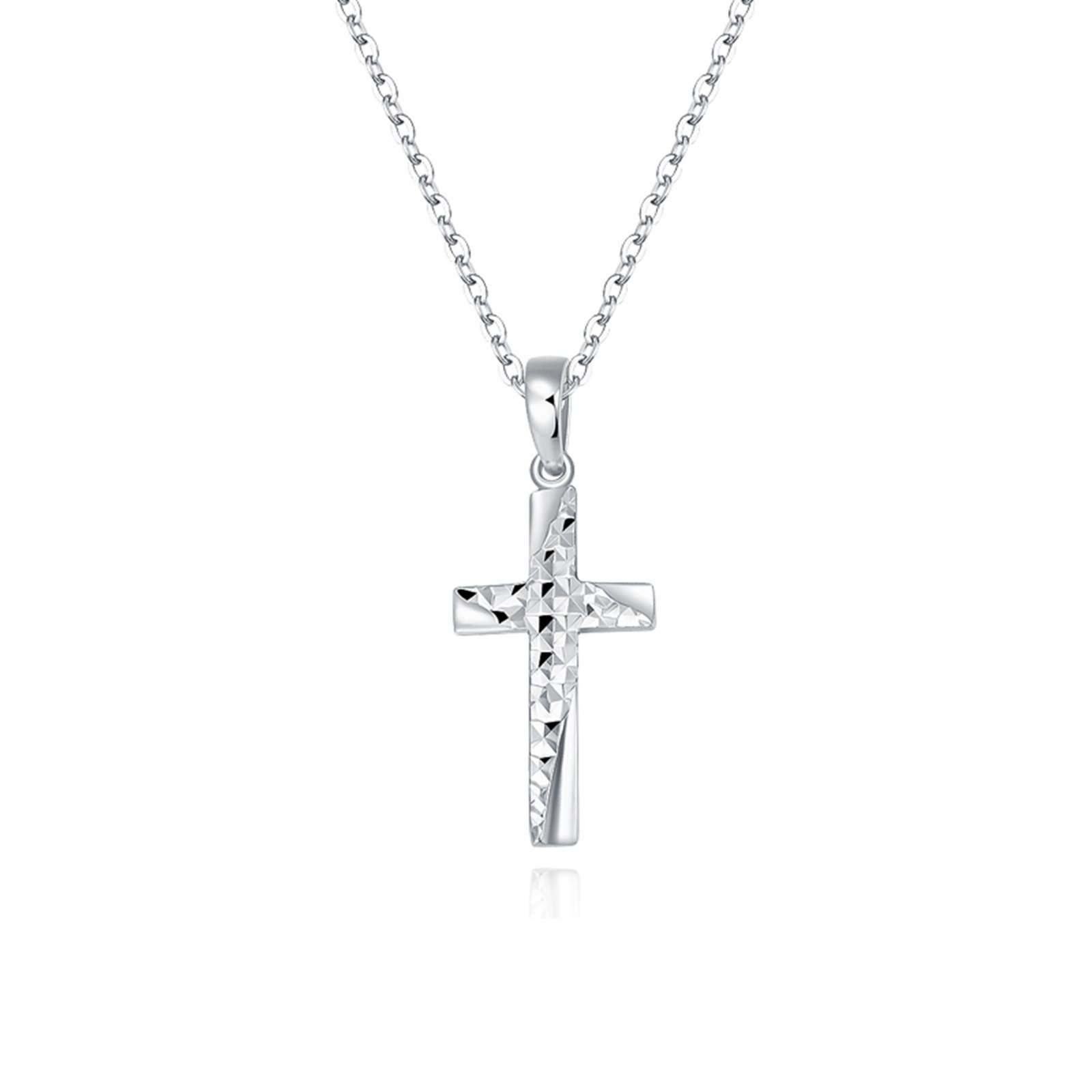 Epinki PT950 Platinum Women Cross Jesus Necklace Necklace for Wedding Dresses