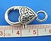 Souarts 10/20/50 PCS Heart Lobster Claw Clasps Antique Silver Color Lobster Claw Clasps 25x12mm for Jewelry Finding Necklaces Bracelet DIY Making Accessories