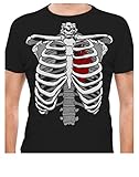 TeeStars - Halloween Skeleton Rib Cage Heart Xray Easy Costume T-Shirt