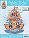 Tobin Baby 34 Inch x43 Inch Baby Stamped Cross Stitch Quilt - Noah's Ark  ~ TOBIN 