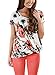 Dokotoo Womens Ladies Plus Size Casual Floral Knot Juniors Tops Shirts White Large