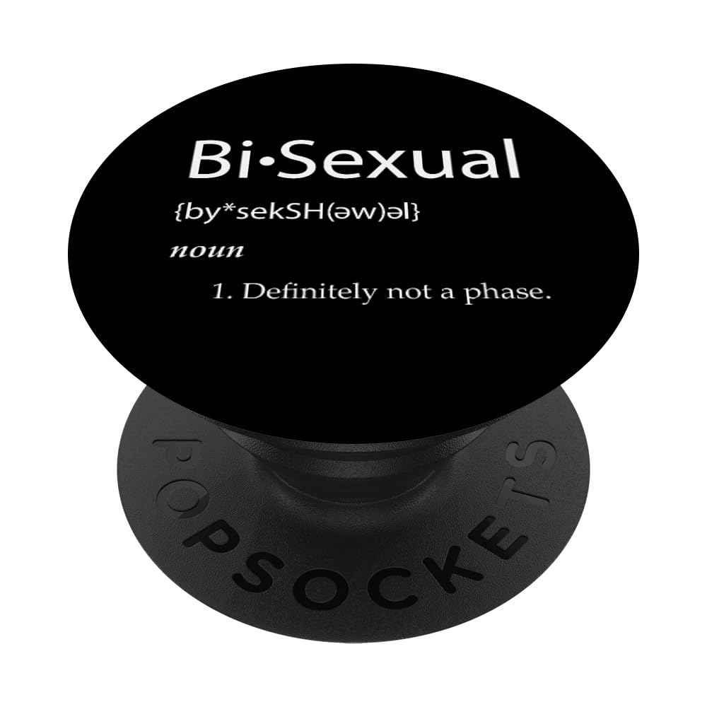Bi-Sexual Definition Joke Funny LGBTQ Gay Pride Community Bi PopSockets Adhesive PopGrip