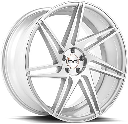 Blaque Diamond BD-1 22x10.5 Silver Machined Wheel / Rim 5x112 with a 42mm Offset and a 66.6 Hub Bore. Partnumber ZW#231-14033-231