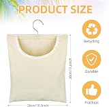 Vicloon Hanging Peg Bag with Hook, 30x26cm, Durable Canvas Clothespin Organizer view 2