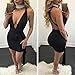 Mojessy Women's Sexy Multi Wear Bodycon Bandage Tank Midi Party Dress Clubwear Small Black