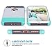 ULAK iPhone 7 Plus Case, Slim Dual Layer Protection Scratch Resistant Hard Back Cover Shock Absorbent TPU Bumper Case for Apple iPhone 7 Plus 5.5 inch,Minimal Mint Stripes+Grey