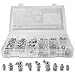 Katzco Grease Fittings - 70 Piece Hydraulic Grease Fitting Assortment, Steel Construction Kit, Hardware Kit Set - Steel Straight and Angled Assorted Kit