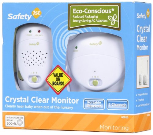 Safety 1st Crystal Clear Baby Monitor, White