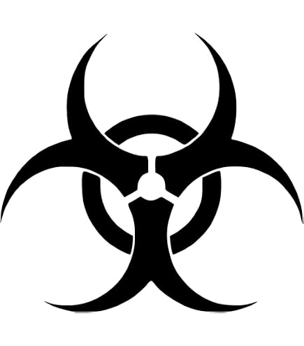 Biohazard 3M Vinyl Decal Sticker – 6x6 Inches – Toxic Symbol For Car Truck Vehicle – Matte Finish