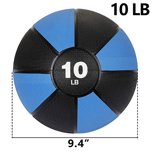 F2C 10 lbs Medicine Ball Workout Med Ball for Core Strength, Balance