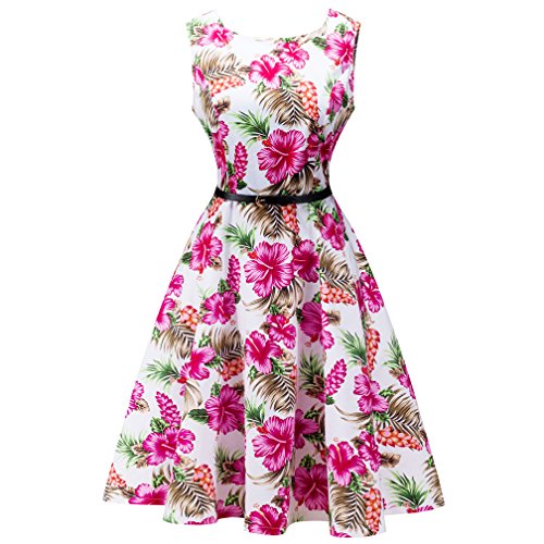 Link-fly vintage dress flora print holiday dress junior…