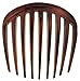 Camila Paris CP2431 French Hair Side Comb Small Rounded Tortoise Shell, French Twist Hair Combs, Strong Hold Hair Clips for Women Bun Chignon, No Slip Styling Girls Hair Accessories Made in France