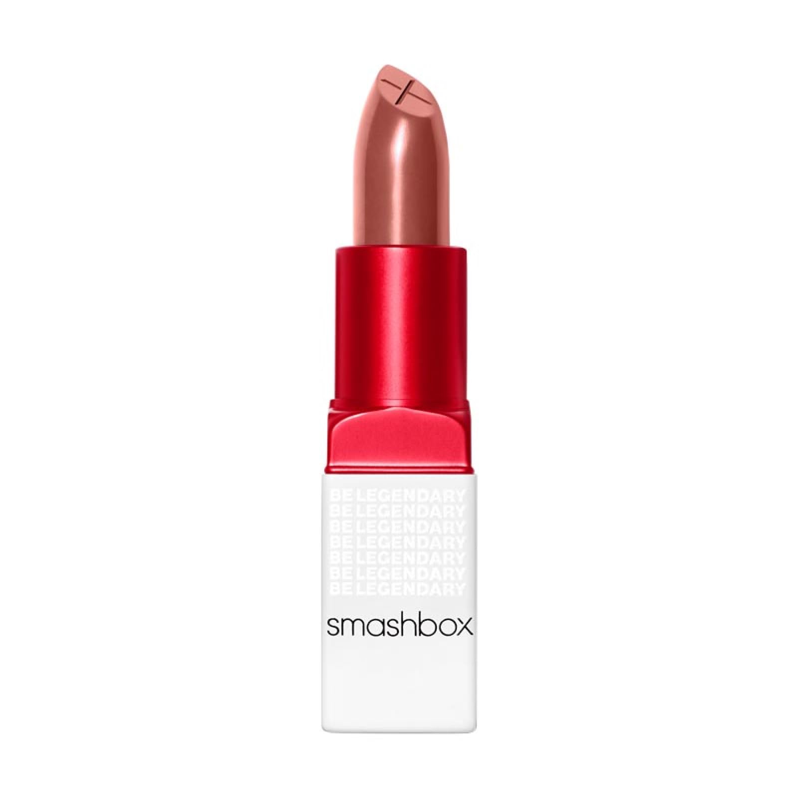 Smashbox Be Legendary Prime & Plush Lipstick | Creamy, High-Pigment, Peptide + Moisture Infused lipstick with built in primer for smooth color, 0.14 Ounce, Stepping Out