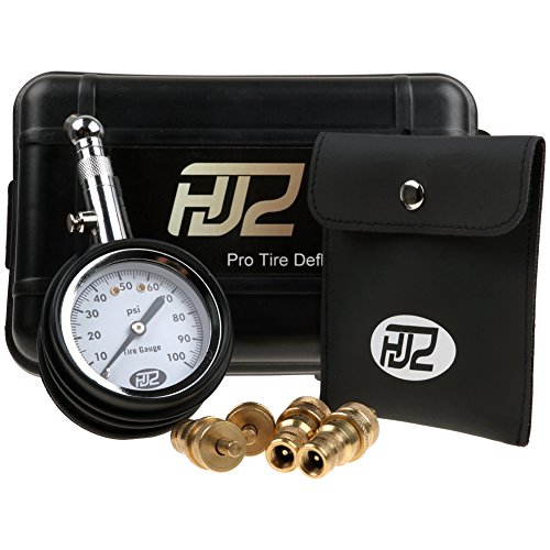 HJZ Rapid Tire Deflator Kit with Tire Pressure Gauge - for car, truck, motorcycle ATV quickly deflate to desired presser