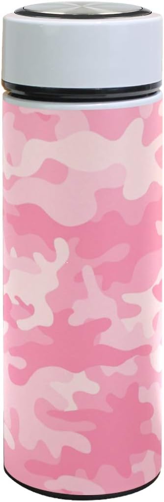 Amazon ミヤビヤ 水筒 500ml カモ柄 カモフラ柄 迷彩柄 カモフラージュ柄 ピンク ステンレス マグボトル 真空 保冷保温 直飲み すいとう 魔法瓶 学生 オフィス 通勤 通学 ギフト 水筒 マグボトル オンライン通販