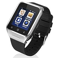 ZGPAX S8 Android 4.4 Dual Core Smart Watch Phone,1.54inch LG Multi-point Touch Screen,3G WCDMA,Bluetooth 4.0,Bulit-in GPS,2M Camera (Silver)