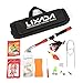 Lixada Telescopic Fishing Rod and Reel Combos 2.1m Fiberglass Full Kit Sea Fishing Pole Spinning Reel Set with Fishing Lures,Hooks,Barrel Swivel,Carrier Case