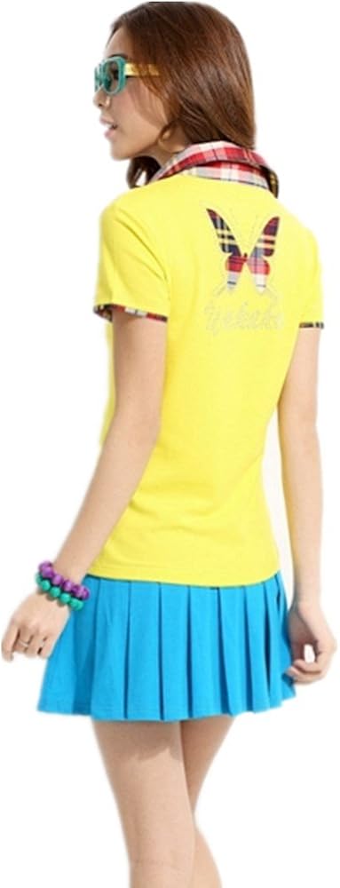 Amazon Gudeke 可愛いスポーツウェア上下 スーツ テニスウェア レディース 夏 スカート スコート 通販