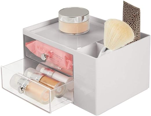 Amazon Com Mdesign Plastic Makeup Storage Caddy Box For Bathroom