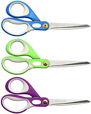 KUONIIY Scissors MultipurposeĀ 8 Inch 3-Pack,come with cover