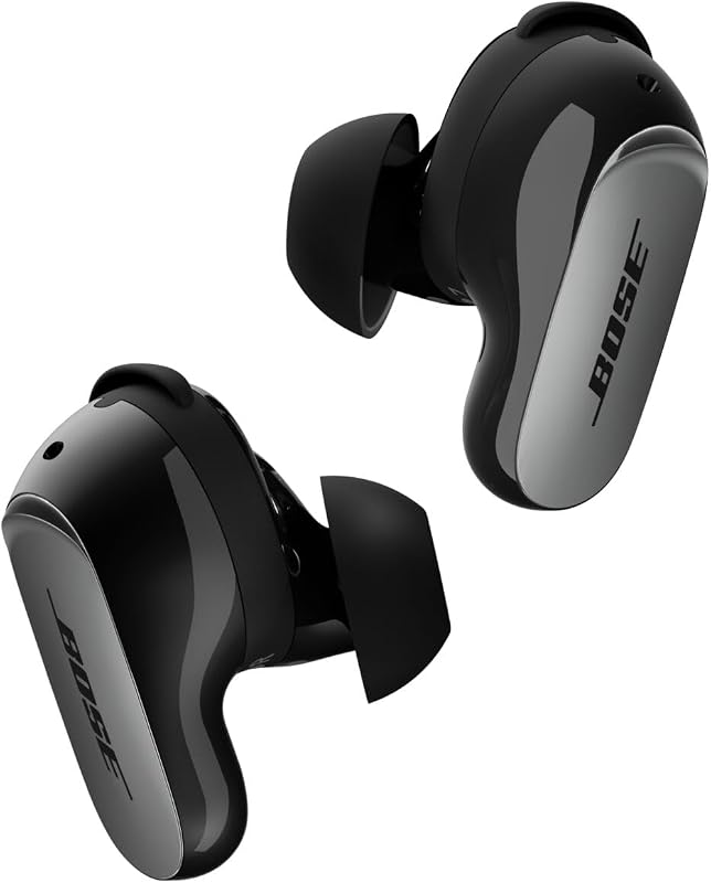 QuietComfort Ultra Bluetooth-Earbuds (2. Gen.), kabellose Noise-Cancelling-Earbuds, bis zu 6 Stunden Akkulaufzeit, Schutzart IPX4, 360-Grad-Sound, tiefer Bass, Schwarz
