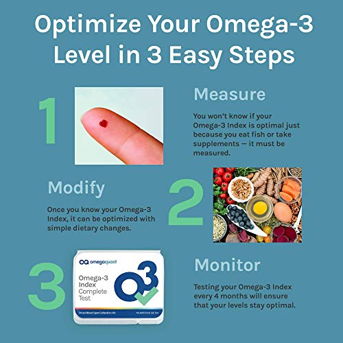 Omega Quant Omega3 Index Complete Complete Fatty Acid Profile Blood Test Kit Includes