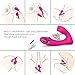 Clitoral Sucking Vibrator，G Spot Vibrating Realistic Dildo 2 in 1 Vibrators Clitoris & G-Spot Stimulator with 9 Suction & Vibration Modes Waterproof, Rechargeable (Pink)
