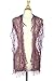 AN Lightweight Scarf Fashion Leafy Lace Scarf Womens With Tassels Plum