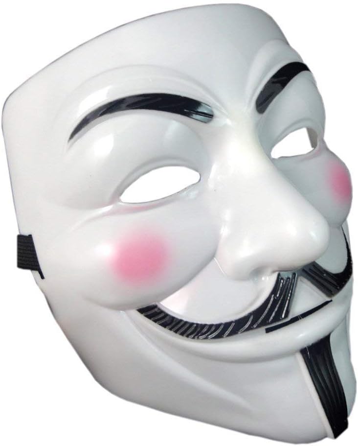 2XOnceAll V for Vendetta Guy Fawkes Face Mask Fancy Halloween Cosplay