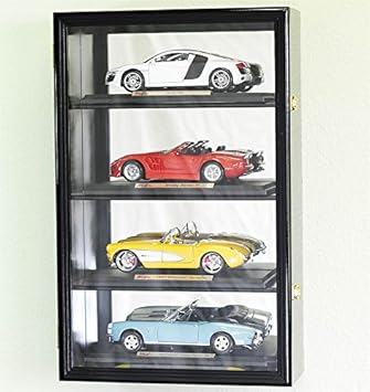 1 18 Scale Diecast Car Model Display Case Cabinet Holds 4 Cars