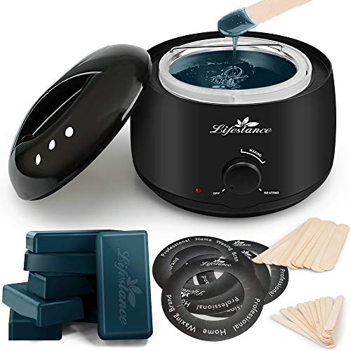 Waxing Kit, Lifestance Wax Warmer Hair Removal Wax Kit with 14.1oz Hard Wax At Home Waxing Kit for Women Men Stripless Eyebrow, Facial, Body, Brazilian, Legs - Thumbnail 7