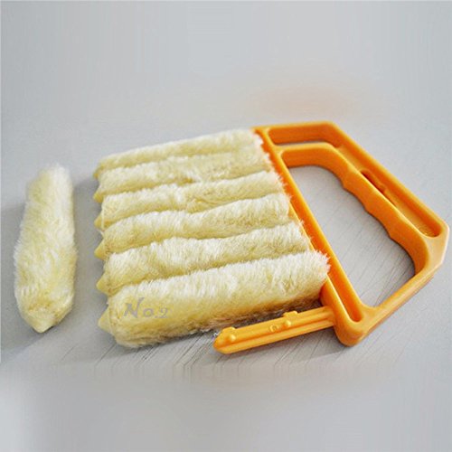 No.2 Warehouse Practical Mini-Blind Cleaner Brush Vertical Window Blinds Brush Cleaner Mini 7 Shape Handheld Magic Blind Cleaning Brush Novelty Household Tool for Shutter