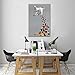 SEVEN WALL ARTS - Funny Dog Animal Paintings Colorful Dalmatian Puppy Dog with Colorful Footprint Painting Stretched and Framed Ready to Hang Living Room Bedroom Office Bathroom 24x36 Inch
