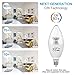 AED Lighting LED Candelabra Bulb, 50-60Watt Light Bulbs Equivalent, LED 6 Watt Cool White 4000K Chandelier Bulbs, Decorative Candle Light Bulb E12 Candelabra Base, 480lm Non-dimmable Led bulbs, 6 Pack