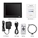 TENKER 8-inch HD Digital Photo Frame IPS LCD Screen with Auto-Rotate/Calendar/Clock Function, MP3/Photo/Video Player with Remote Control (Black)