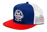Pabst Blue Ribbon Embroidered PBR Cap Hat Flat Bill One-Size Adult Unisex Multi