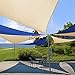 Patio Paradise 8' x8'x 8' Beige Sun Shade Sail Triangle Canopy - Permeable UV Block Fabric Durable Outdoor - Customized Available…