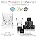 Whiskey Stones Gift Set-10oz Scotch Glasses Whiskey Set-Best-Bourbon Gift for Personalized Men's Alcohol Gift sets - Whiskey Gift set with Whisky Stones-Chills Perfectly with Cool Dice Whiskey Rocks