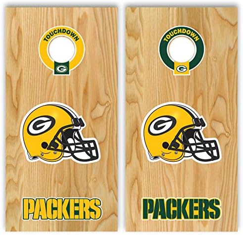 Amazon Com Set Of Packers Stickers For Cornhole Decal Green Bay Everything Else