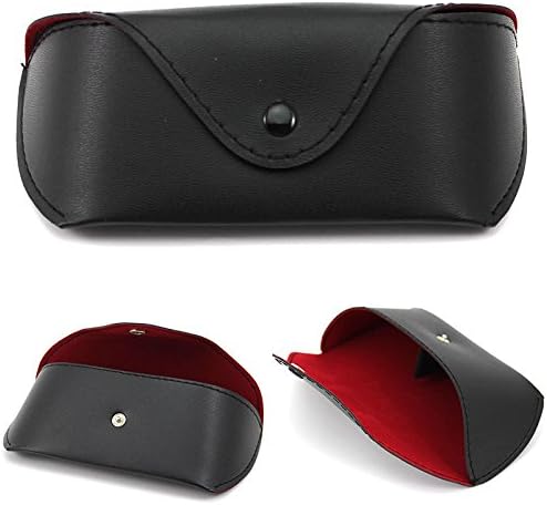 VIPASNAM-Portable PU Leather Eye Glasses Sunglasses Protector Holder Case Cover Black